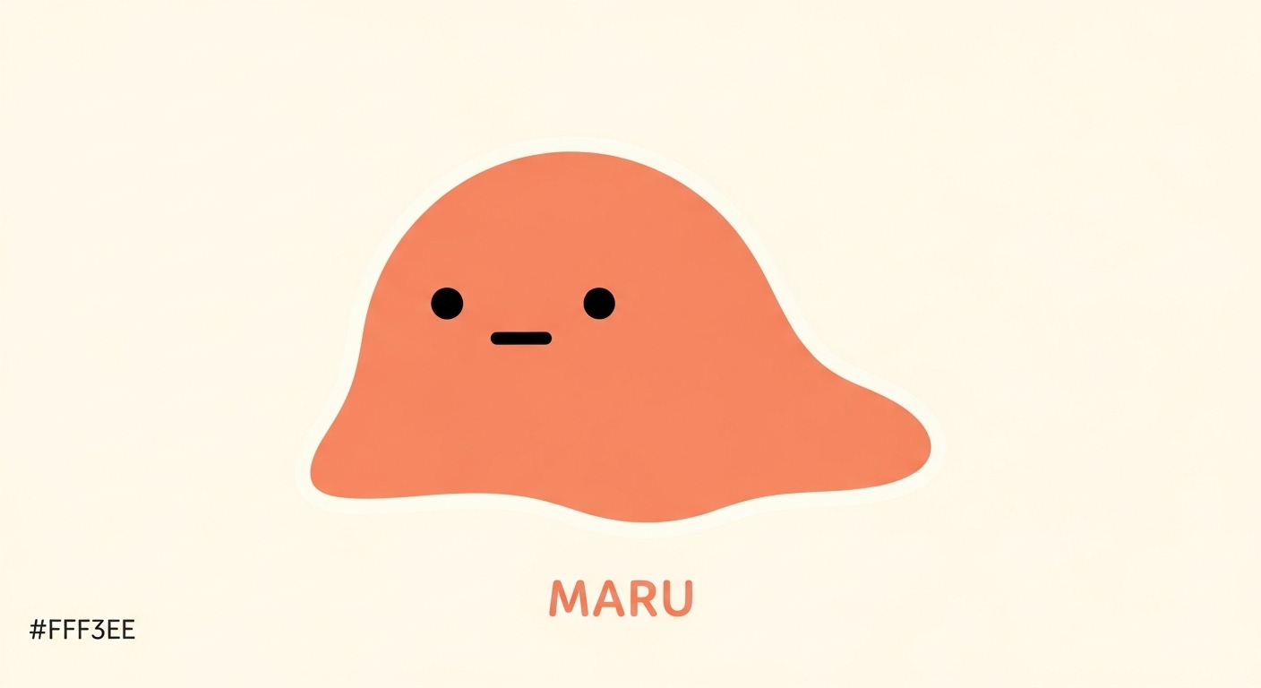 MARU 감성 캐릭터 메인 일러스트